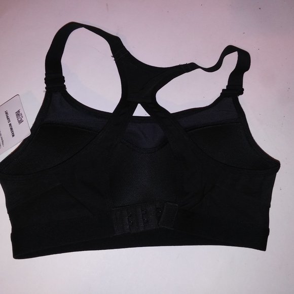 Victoria Secret Sports Bra 30C Black Gray Marl Incredible Lightweight Max Racerb - Picture 5 of 5